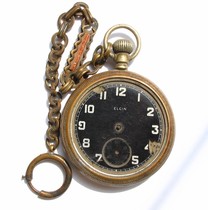 古玩杂件 包老包真 古董收藏 民国 镶砂金石铜链 铜壳 怀表*