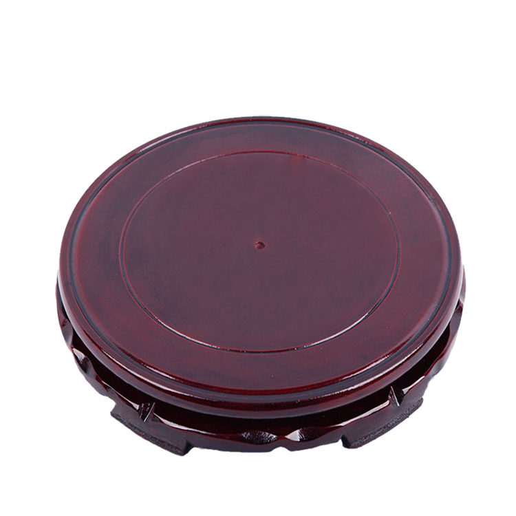 Batch Imitation Red Wood Fixed Base Flower tank Vase Swing Piece Chishi Imitation Solid Wood Buddha Craftsmanship Gift Pendulum decorated with underpan