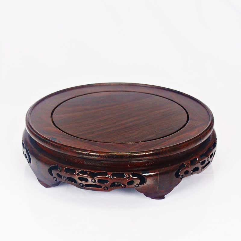 Black Sandalwood Carpentry Art Gifts Swing Accessories Base Buddha Chishite Head Bonsai Flower Pots Vases Mat Wood Pendulum solid wood Round Nursery