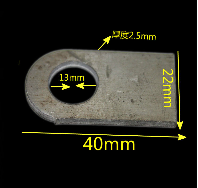 Welding iron hinge iron corner code door and window fixed hinge corner code single-piece 43mm length fixed round head buckle