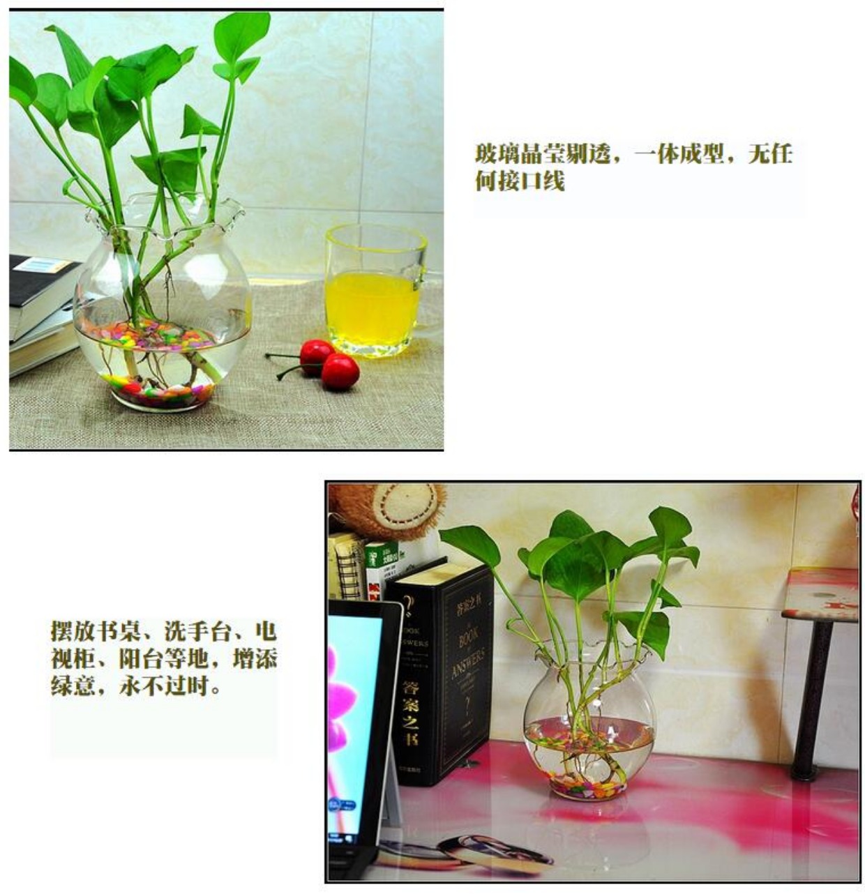 Trồng hoa ren bình hoa, bình thủy xanh đơn giản, chậu cá thủy tinh đa năng - Vase / Bồn hoa & Kệ chậu cây cảnh bằng gốm sứ
