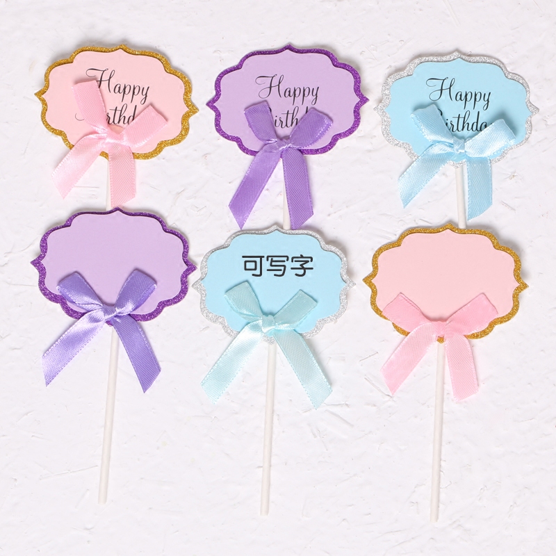 Writing Cake Decoration Inserts Birthday Cake Blank Handwritten Wishing Blessing cards Card Card Baking Inserts