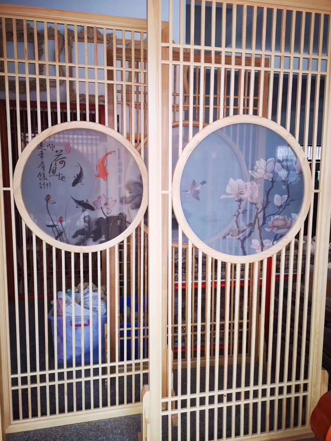 Dongyang wood carving grid screen New Chinese style decoration