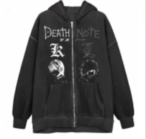 Retro sports hoody with zipper, 90 years, print