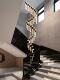 Villa Duplex Staircase Chandelier Hollow Long Chandelier Modern Minimalist Loft Apartment Hotel Rotating Crystal Staircase Light