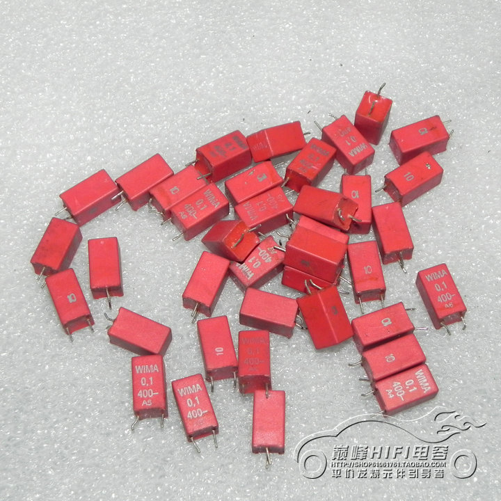 Disassembly machine German Red Weima WIMA 400V0 1UF 104 100NF p-5 fever polyester film capacitor