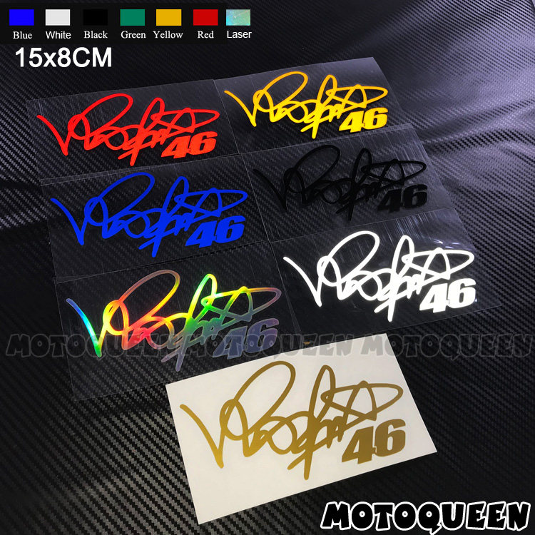 Motor Vehicle Friends fan Decorative Bodywork Head Diversion Hood Shell Rossi 46 Digital Reflective Patch Paper Painting Applid