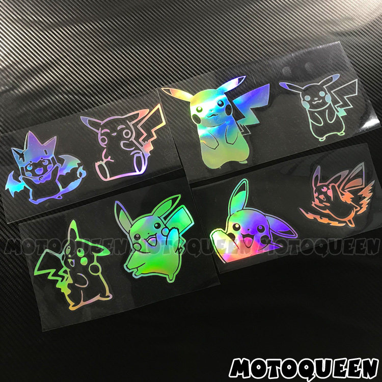 Electric Bottle Locomotive Car Fitting Side Box Wind Shield Headwind Body Tail Scratchproof Cartoon Cute Reflective Patch Paper Appliquet