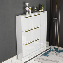 Ultra-thin dump shoe cabinet light luxury narrow 17cm modern simple entrance door white entrance household ins wind