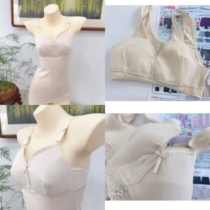 Foreign trade days Single middle aged old ladys pure all-cotton soft breast cup bra pregnant woman with no steel ring vest-style bra