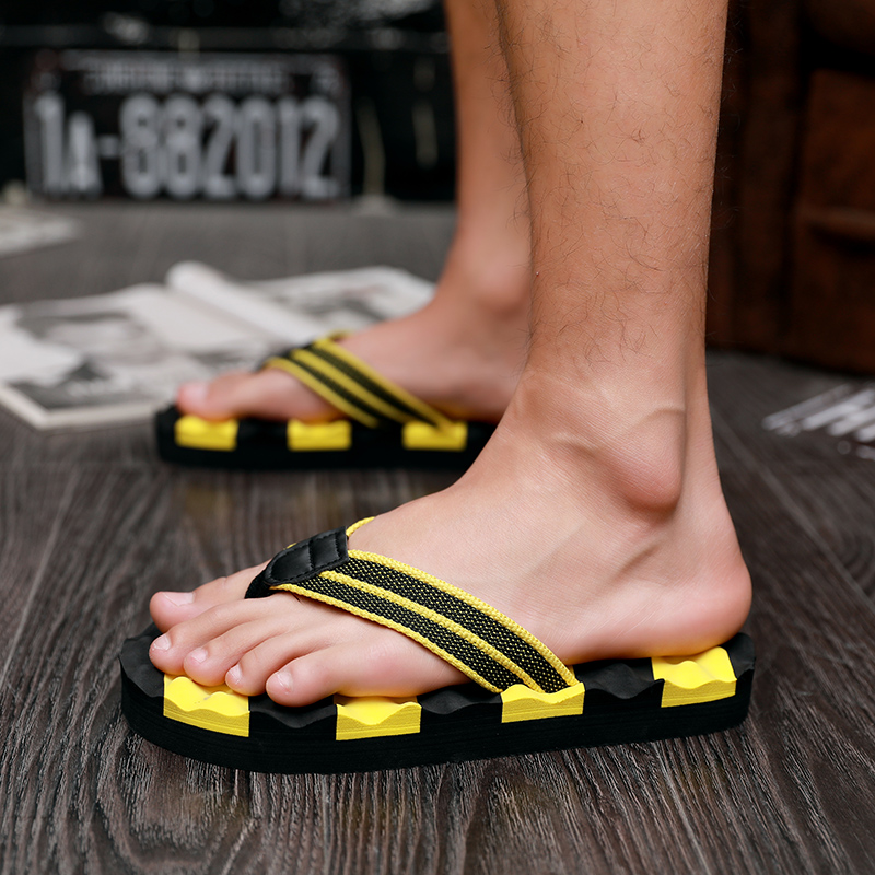 Mùa hè flip flops dép của nam giới thủy triều của nam giới dép non-slip mềm dưới mùa hè ngoài trời mặc pinch dép bãi biển kích thước lớn