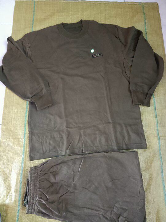 Stock 03 Knitted Underwear Set Autumn Clothes Hygienic Pants Army Green Thickened Turtleneck Autumn Clothes Vintage Autumn Clothes