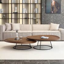 Nordic Oval Personality Designer Creative Hu Peach Wood Tea Table Set of several Alien light extravaganza modern Grand-style