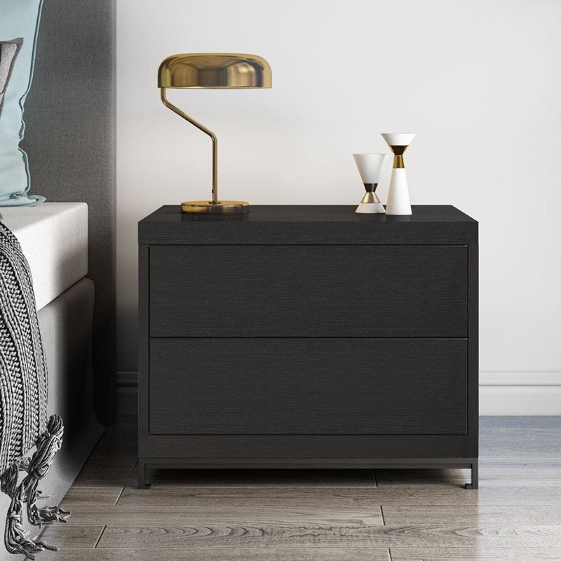 Simple modern black creative fashion light luxury bedroom bedside cabinet bedside cabinet four chest of drawers Nordic storage cabinet storage