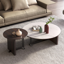 Italian Extreme Minimalist Rock Plate Tea Table Size Round Composition Creative Designer Modern Minima Home Round Tea Table