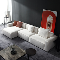 Nordic Italian Style Fabric Sofa Combination Minima Modern Living Room Full Dress Small Family Corner Sofa can be disassembled and customized