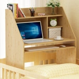 Поставить кровать на кровать общежития студента колледжа, ленивый стол на столе на компьютерном столе, кровать ноутбука на кровати, компьютерный стол