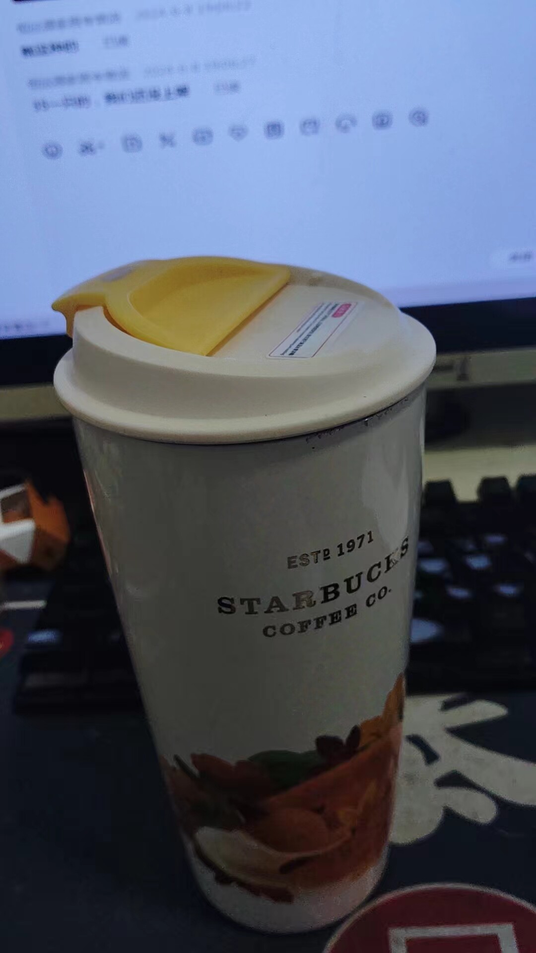 Starbucks, осенний стакан, крышка для стакана, аксессуары, 473 мл 