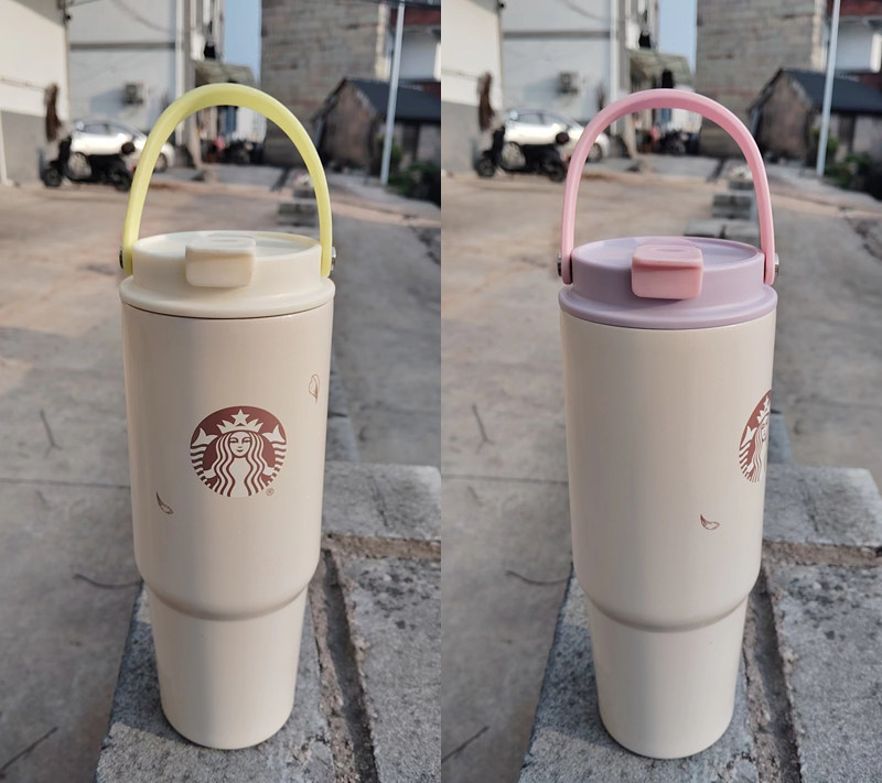 Starbucks, красочная крышка для стакана, трубочка, универсальные аксессуары, градиент, 820 мл  