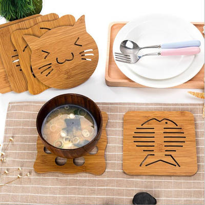 Wooden placemats, heat insulation pads, creative table MATS, plate MATS, household heat-resistant pads, pot MATS, clay pot MATS, bowl MATS and cup MATS