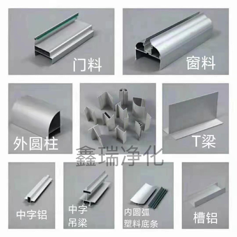 Purify aluminum profile clean workshop special card slot door Yin Yang angle and other manufacturers direct selling outside cylindrical arc