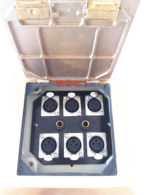 Global Electrician all-copper waterproof open-type ground socket microphone Canon ground plug 6 Karonga 6 35 seats