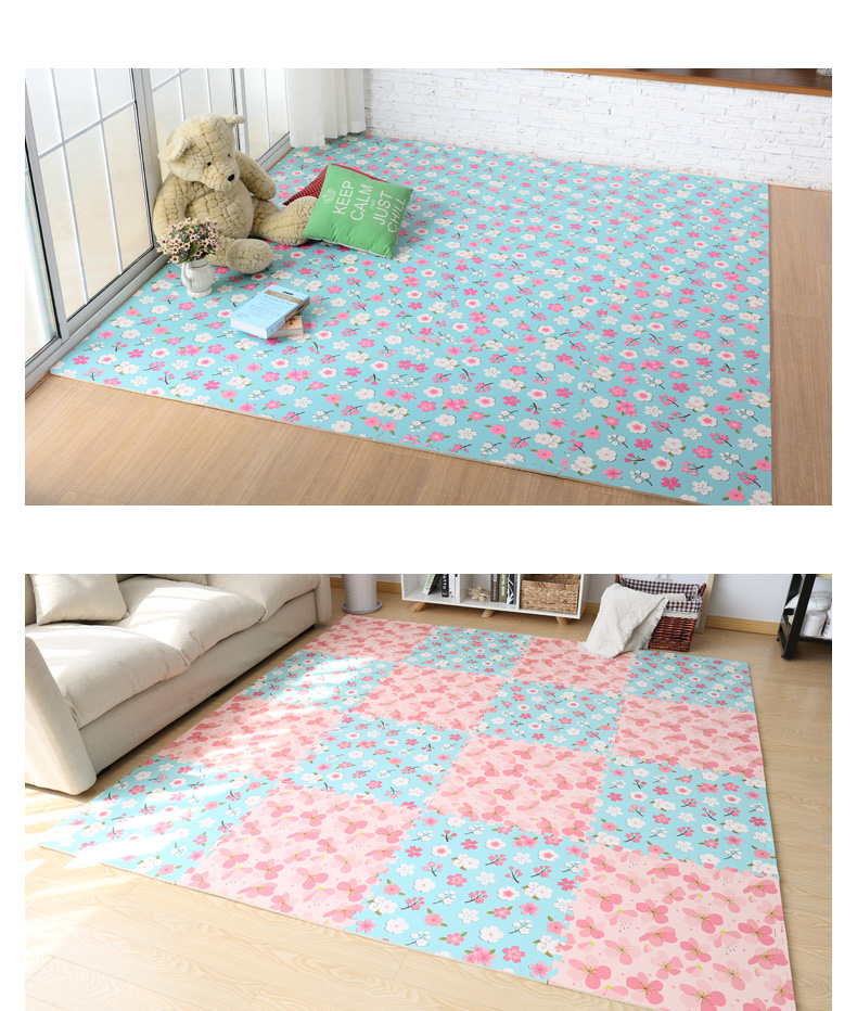 Retro Ink Bọt Thảm Phòng ngủ Trẻ em Crawling Mat Puzzle Thảm Thảm Nhà Thảm khâu sàn - Thảm sàn thảm xốp lót sàn 100x100