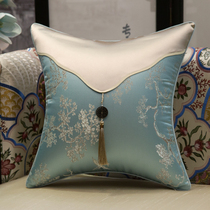 Chinese style red wood sofa cushions with pillow embroidered waist pillow Classroom headboard New Chinese style Chinese wind chair cushions