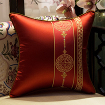 New Chinese sofa embroidery pillow mahogany sofa pillow case sofa cushion European style bedside bag car waist