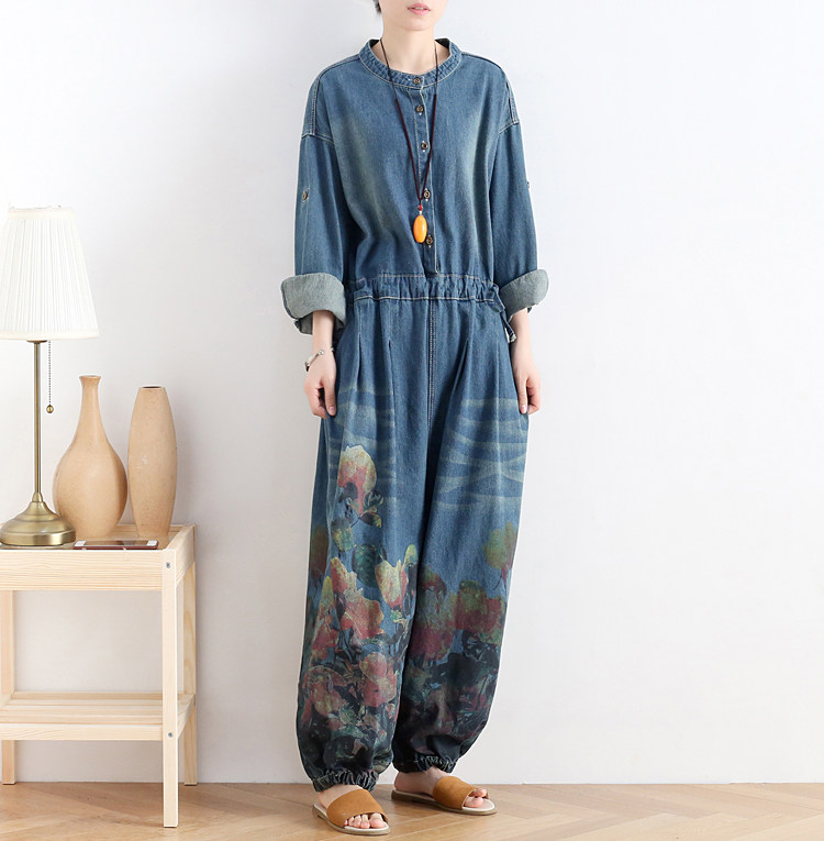 春季必备 | 文艺复古牛仔连衣裤,轻松变美!👖-连体衣-淘宝好物网