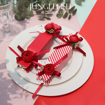 JF Eurostyle Senteo Little Qing New Wedding Box Pink Blue Macaron Flowers Delight Box Wedding Celebration Items