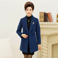 Áo len cho mẹ mùa xuân và mùa thu 2019 áo mới mùa xuân cho phụ nữ trung niên và trung niên - Trung bình và dài Coat áo dạ ngắn