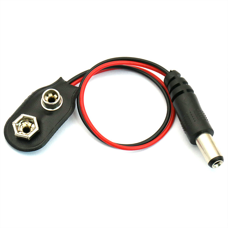 9v Battery buckle line seat I type with power supply plug with 5 5 * 2 1DC head battery case (2)