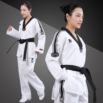 Petit panneau de taekwondo Entraîneur Coaches Wear and Mens Adult Long manches Training Clothing Costume Performance