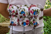 Six couplets moxibustion can be split Xiangyi moxa moxibustion waist and abdomen contains 6 moxibustion boxes 6 separate cloth covers