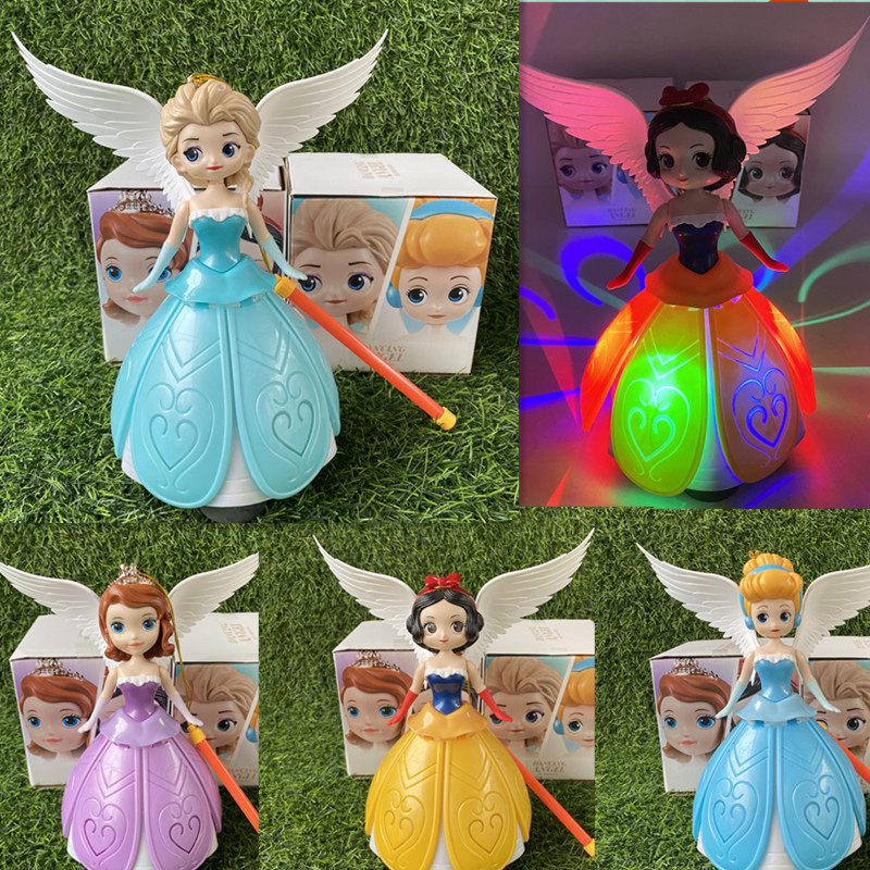 Ice Princess lantern toys Singing and dancing Aisha rotating lantern music Children's girl projection Mid-Autumn Festival lanterns