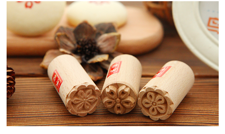 Gỗ lê gỗ đóng dấu khuôn bánh trung thu kiểu Liên Xô in 馒 饽饽 饽饽 bánh ngọt trái tim in khuôn kèn 2 - Tự làm khuôn nướng khuôn bánh