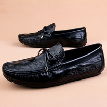 European Station Big shoes Shoe Beans Shoes for men One foot pedal Lazy Person Driving Shoes Genuine Leather Casual Sailing Shoes Summer