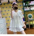 Màu hồng nho cotton mùa hè nữ pijama hai mảnh ngắn tay chấm bi dễ thương sinh viên mặc nhà cotton mỏng - Giống cái Giống cái