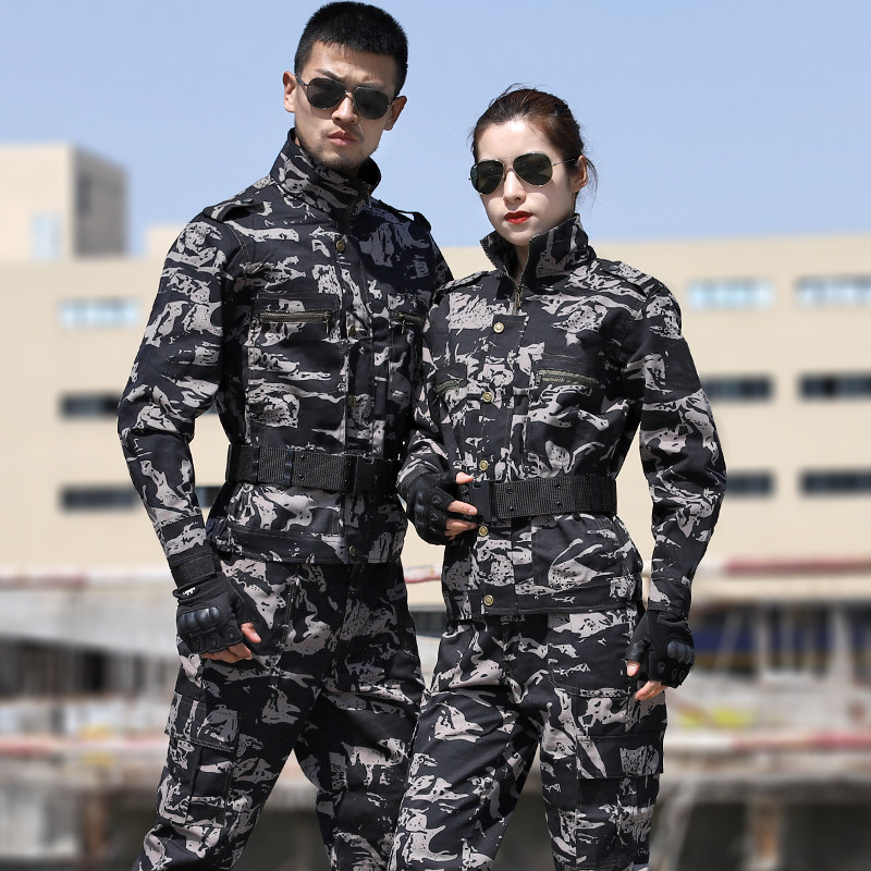 Work clothes black eagle camouflage suit male Chinese military fans black training uniforms special combat training uniforms military training uniforms wear-resistant