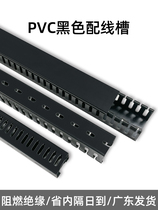 pvc wire trough industrial wire trough control cabinet flame retardant wire management black wire trough 30*30*40*50*60*80