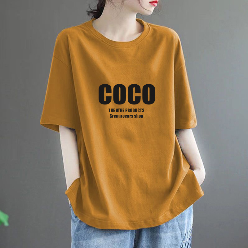 Italian Brand Outlet Clearance Sale, Artistic Plus-Size Short-Sleeve Tops, Summer Women's Loose T-Shirts