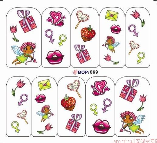 美甲水印贴花 指甲水转印贴 美甲饰品 指甲贴纸 BOP系列49-72