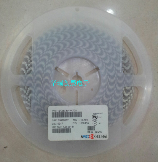 SMD capacitor 18125C334KAT2A 1812 334K 330NF 250V X7R