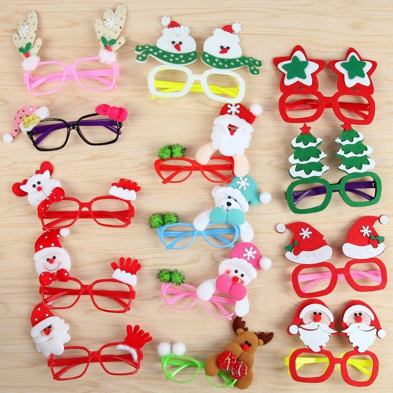 Children dress up cute cartoon glasses Christmas decorations Children's gift for adult children sell glasses frames