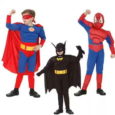 New Halloween Kids Superman Costume cos Muscle Batman Clothes Anime Avengers Costume