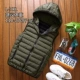 Áo vest cotton nam giảm chất béo và áo thun nam XL áo khoác nam mùa thu và mùa đông cotton vest vest cotton áo ba lổ