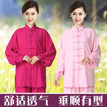 New 2022 Tai Chi Costume Women Cotton Plus Silk Summer Taijiquan Mens Middle Aged Competition Martial Practice Martial Arts Performance