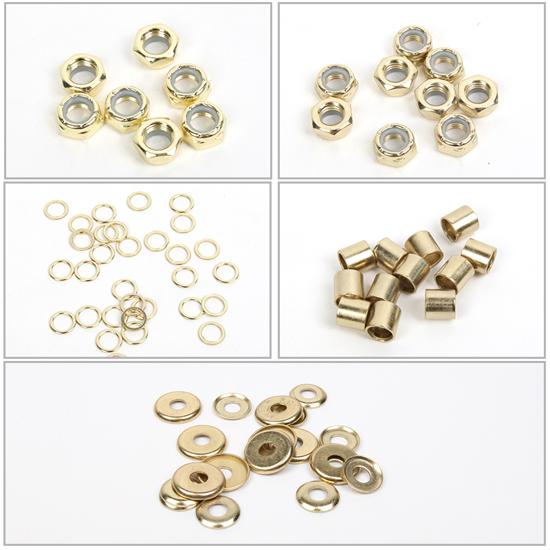 Long board double-up skateboard bracket Hardware accessories Gold suit Bridge end nut gasket Sleeve pu gasket