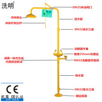 Factory inspection eye washer Carbon steel spray ABS composite eye washer Spray double mouth eye washer Emergency shower eye washer